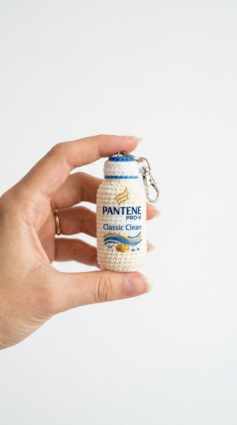 Pantene Shampoo Bottle Keychain - Step by Step