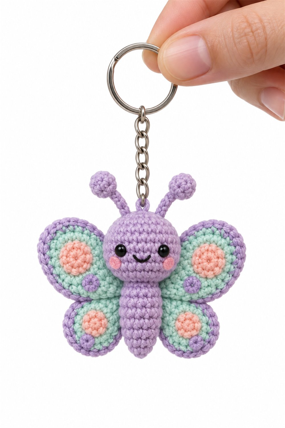 Pastel Butterfly Keychain - Easy Crochet
