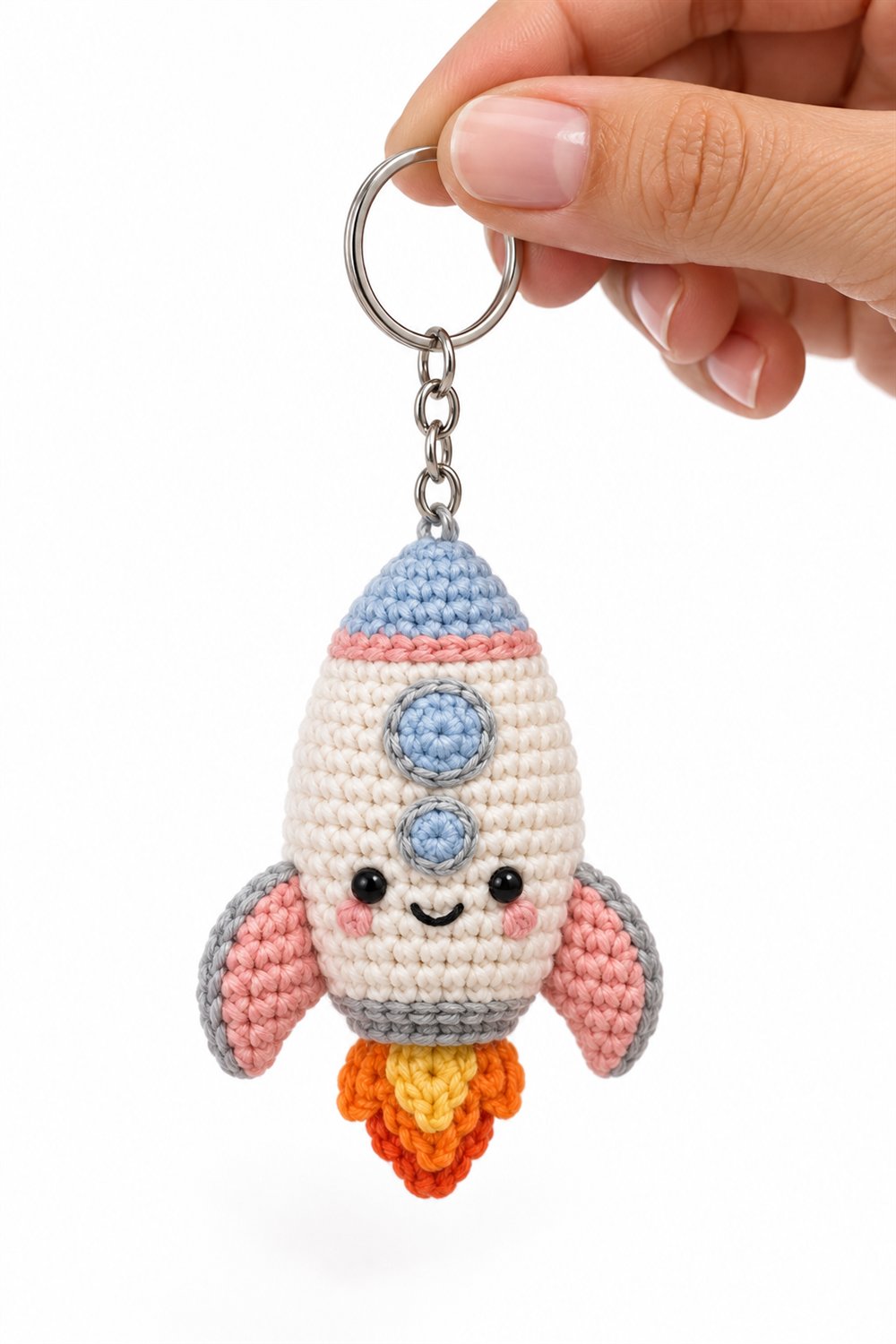 Crochet Pastel Spaceship With Embroidered Windows - Pattern