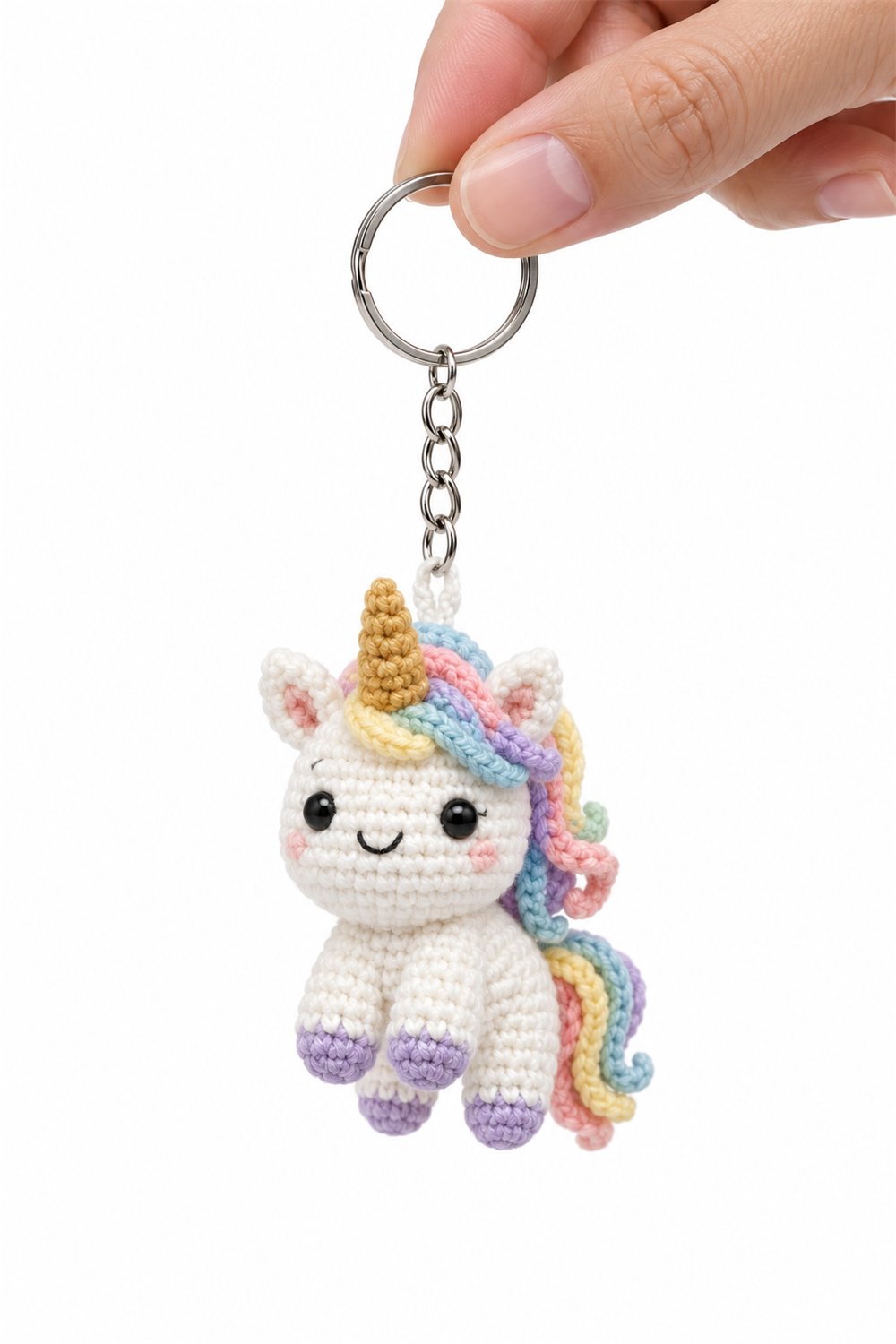 Pastel Unicorn Keychain - Handmade Pattern