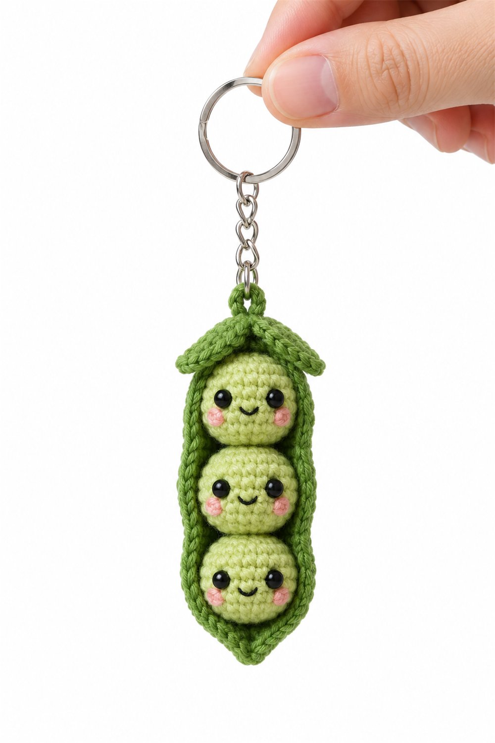 Pea Pod Keychain 2 - Amigurumi Pattern