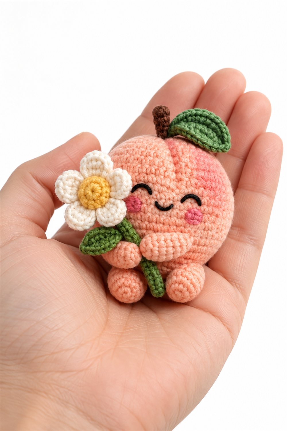 Peach Hugging Flower - Crochet Pattern
