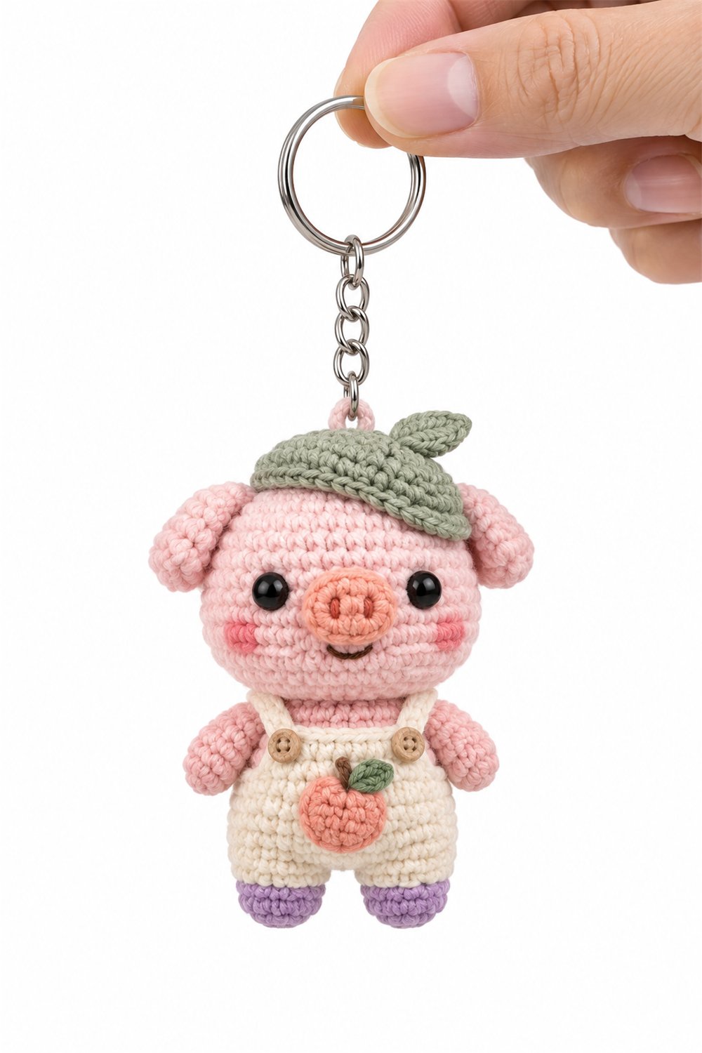 Peach Piglet Keychain - Amigurumi Pattern