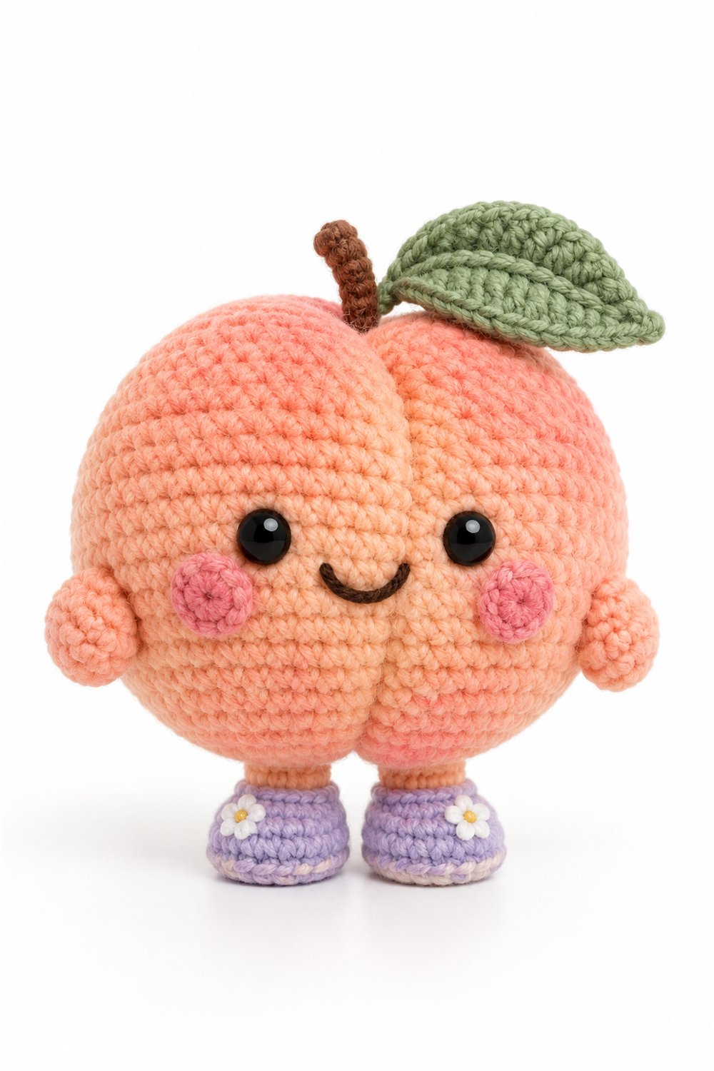 Peach With Little Leaf - Amigurumi Pattern