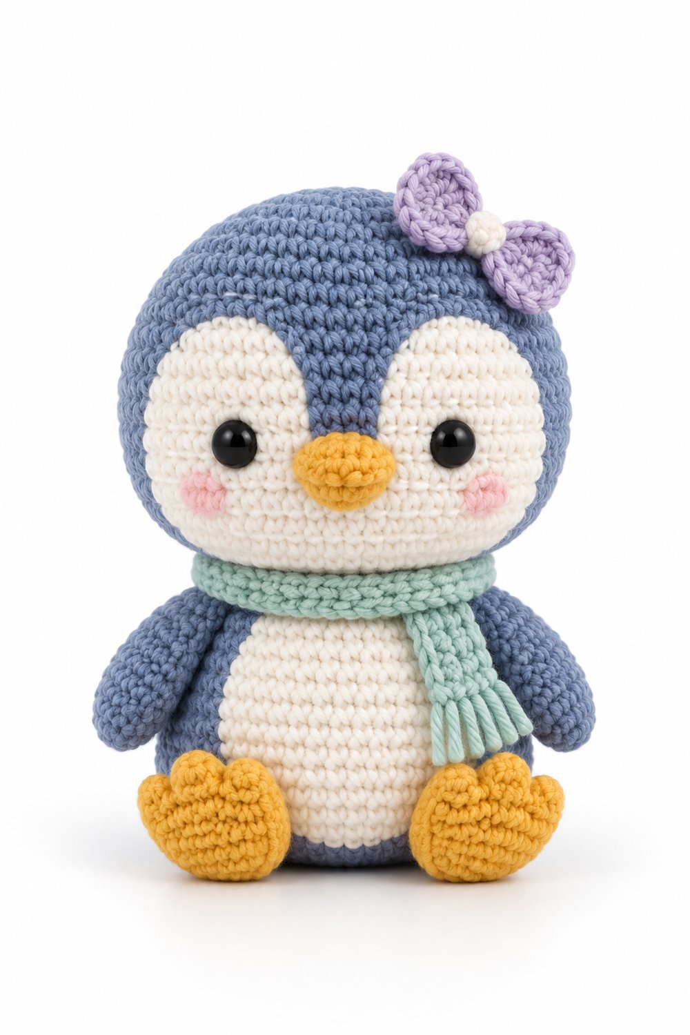 Penguin With Flower Bow - Easy Crochet