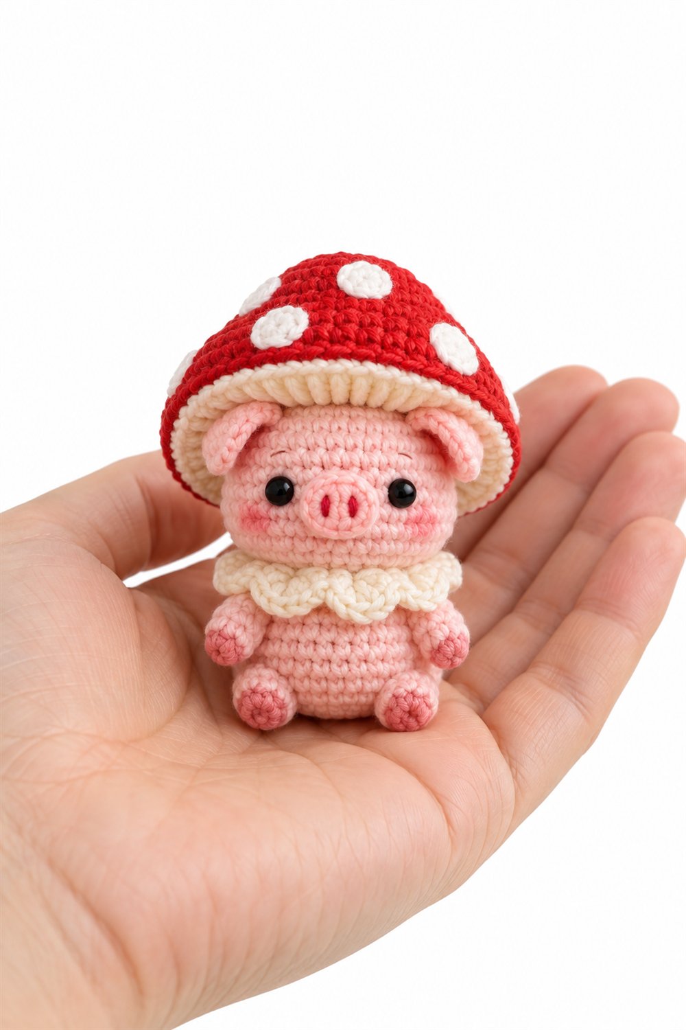 Piglet In Mushroom Costume - Handmade Pattern
