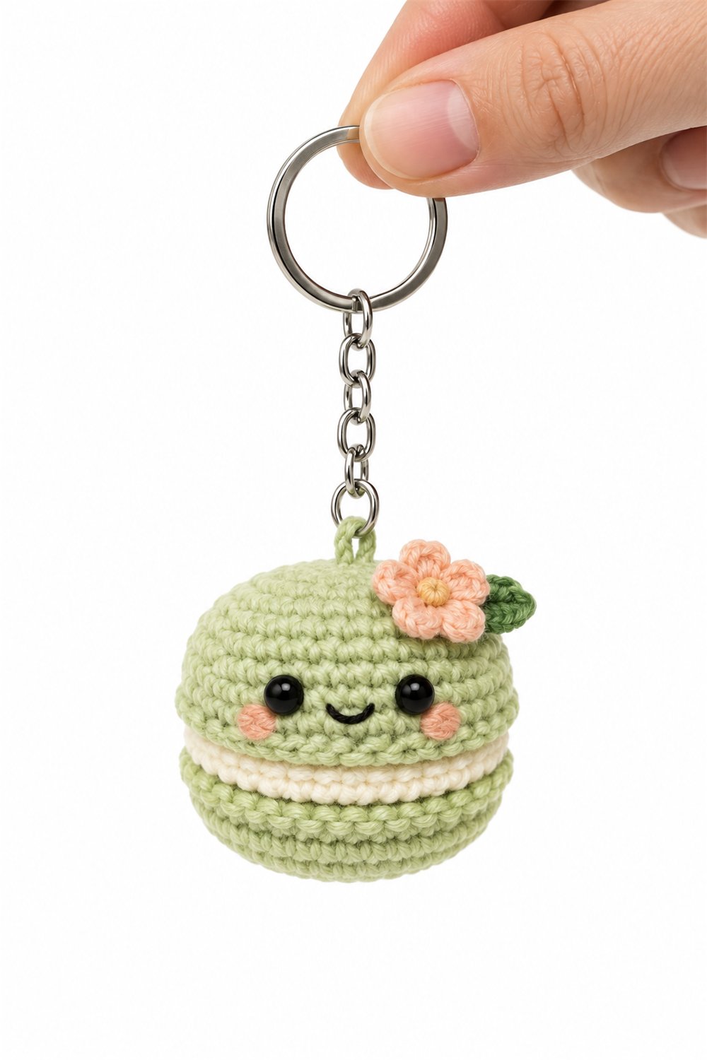 Pistachio Macaron Keychain 2 - PDF Pattern