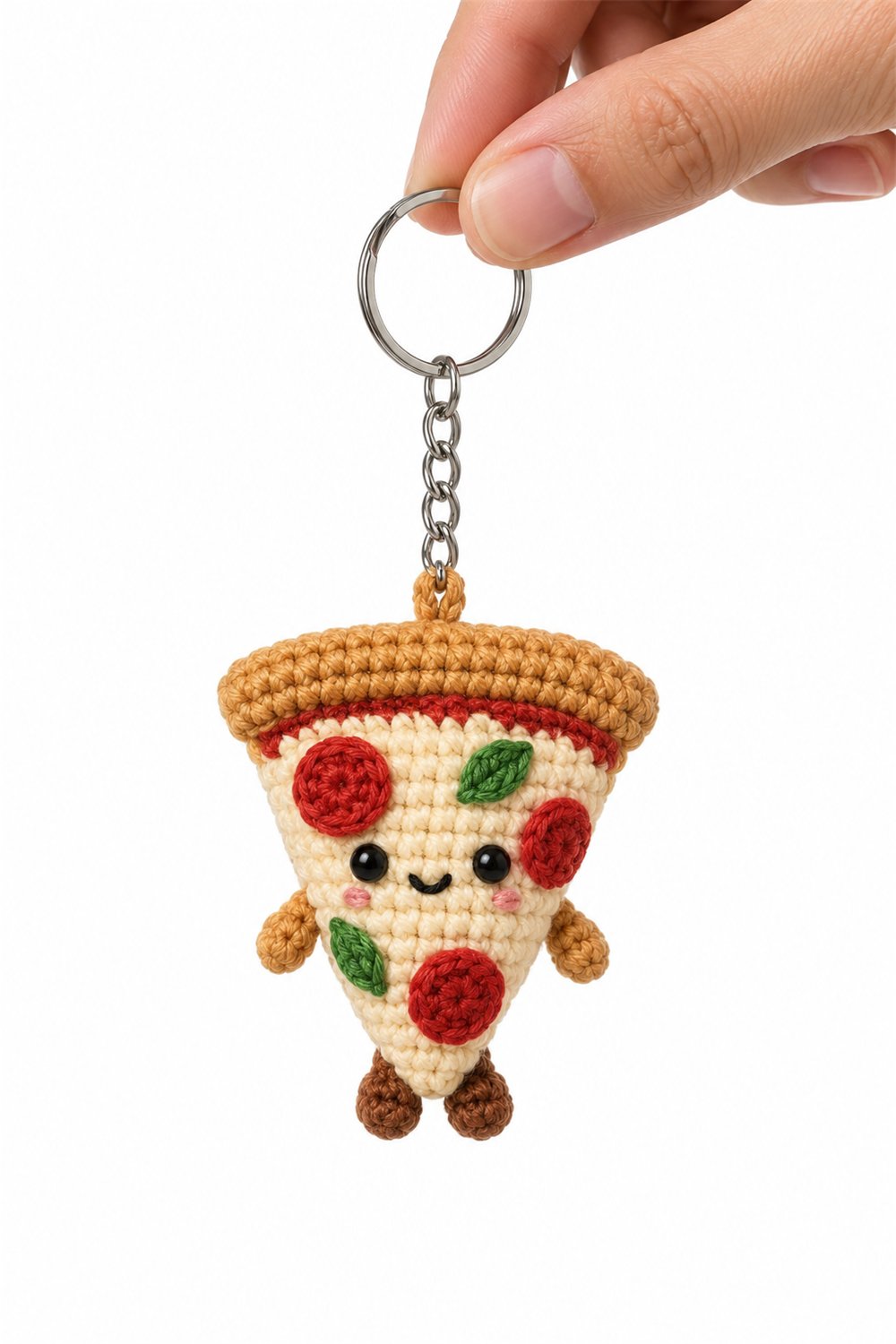 How to Crochet Pizza Slice Keychain