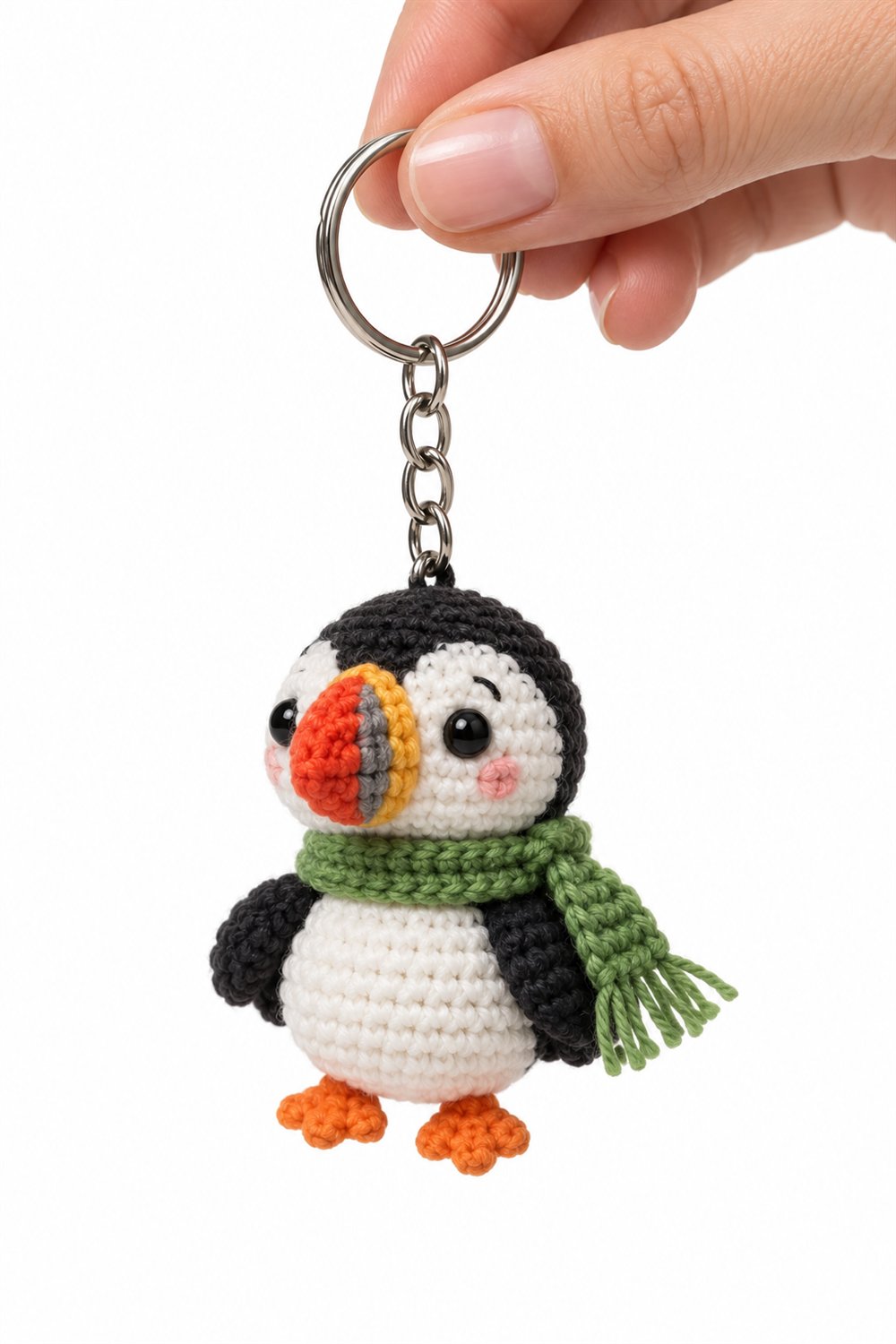 Puffin With Green Scarf - PDF Pattern