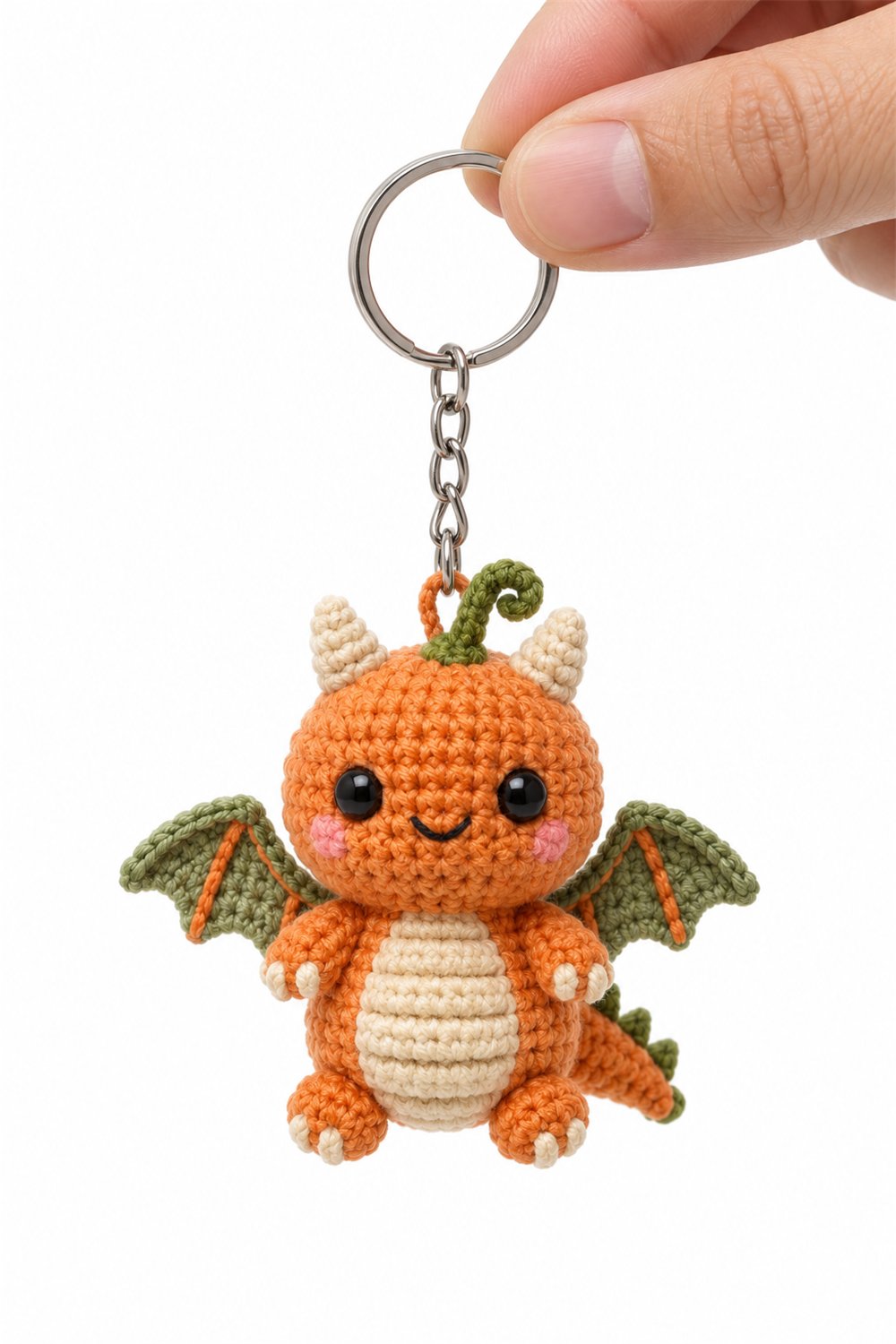 Pumpkin Dragon Keychain - Amigurumi Pattern