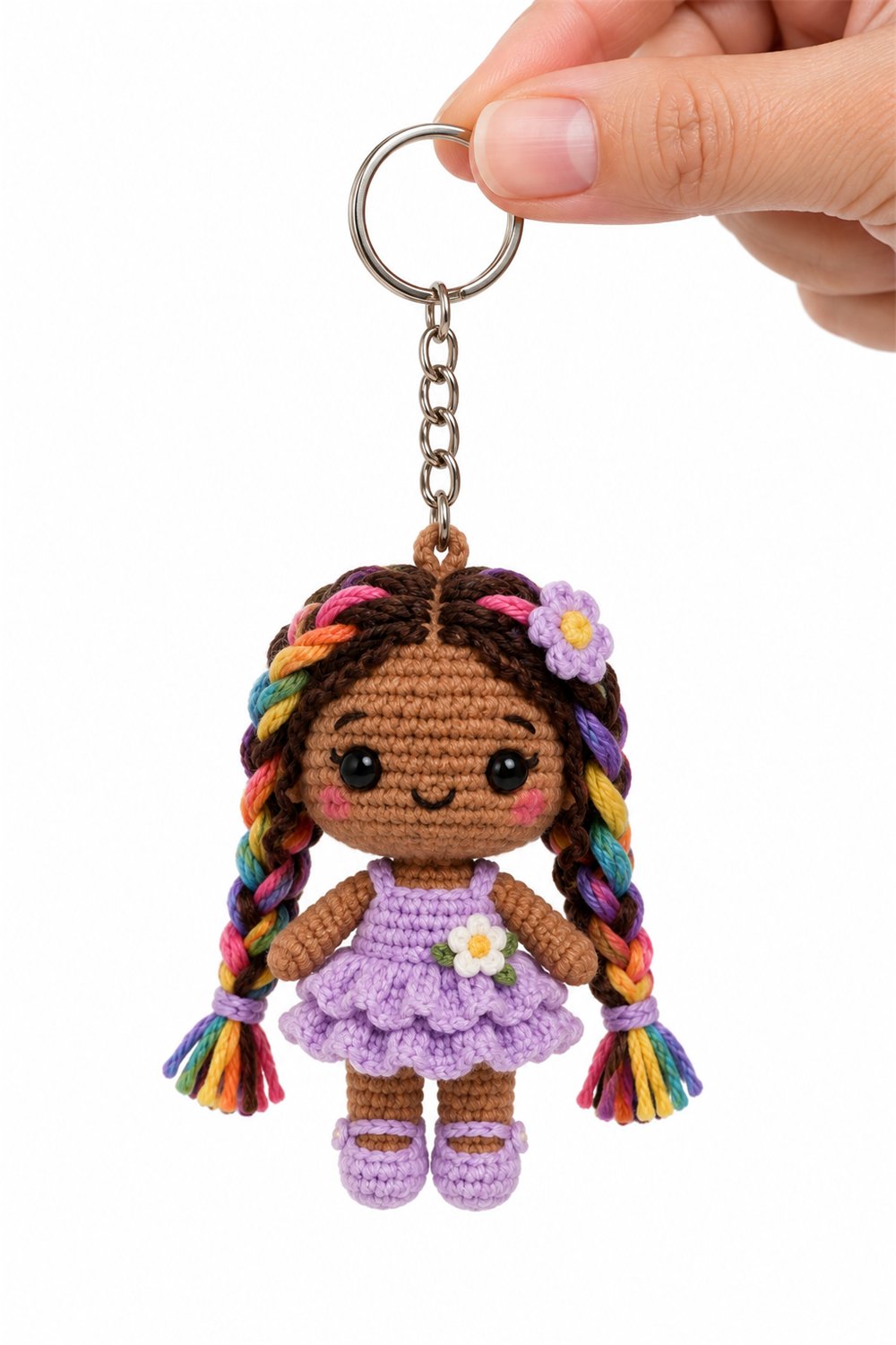 DIY Rainbow Doll Keychain - Crochet Tutorial