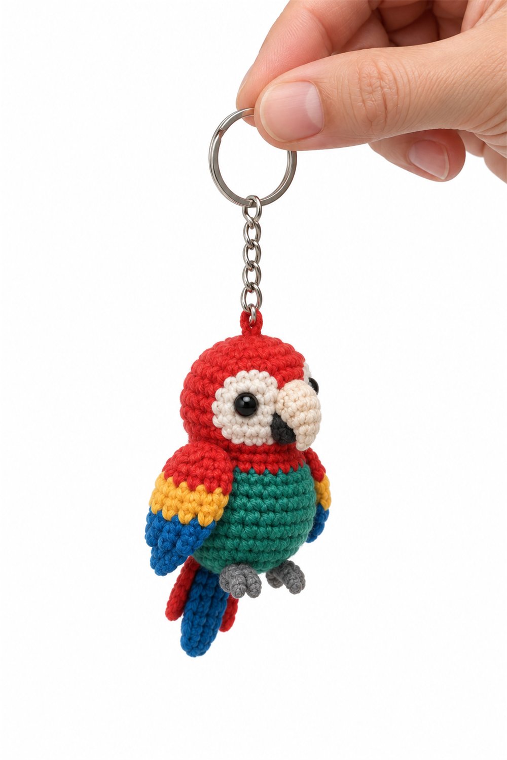 DIY Rainbow Parrot Keychain - Crochet Tutorial