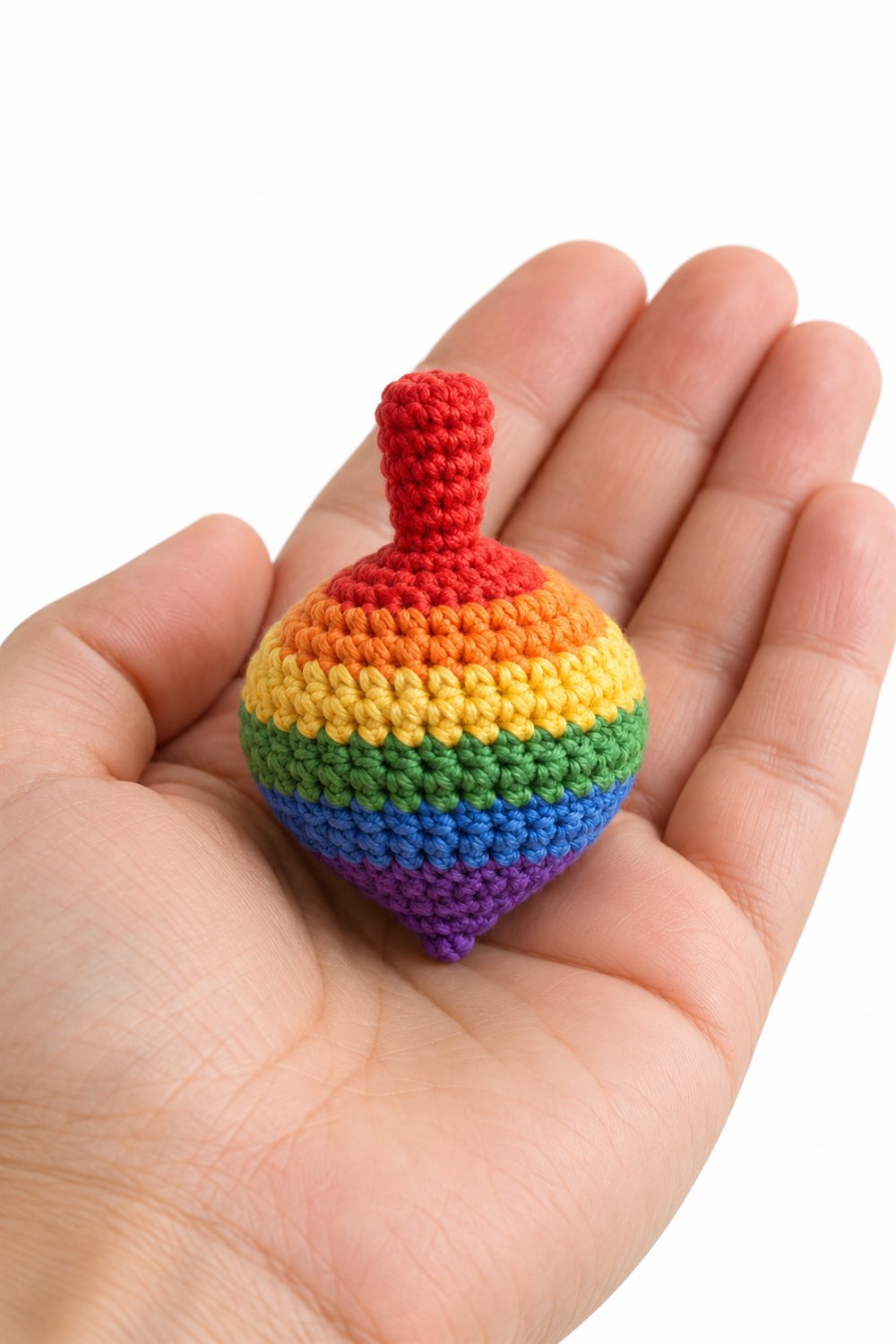 How to Crochet Rainbow Spinning Top