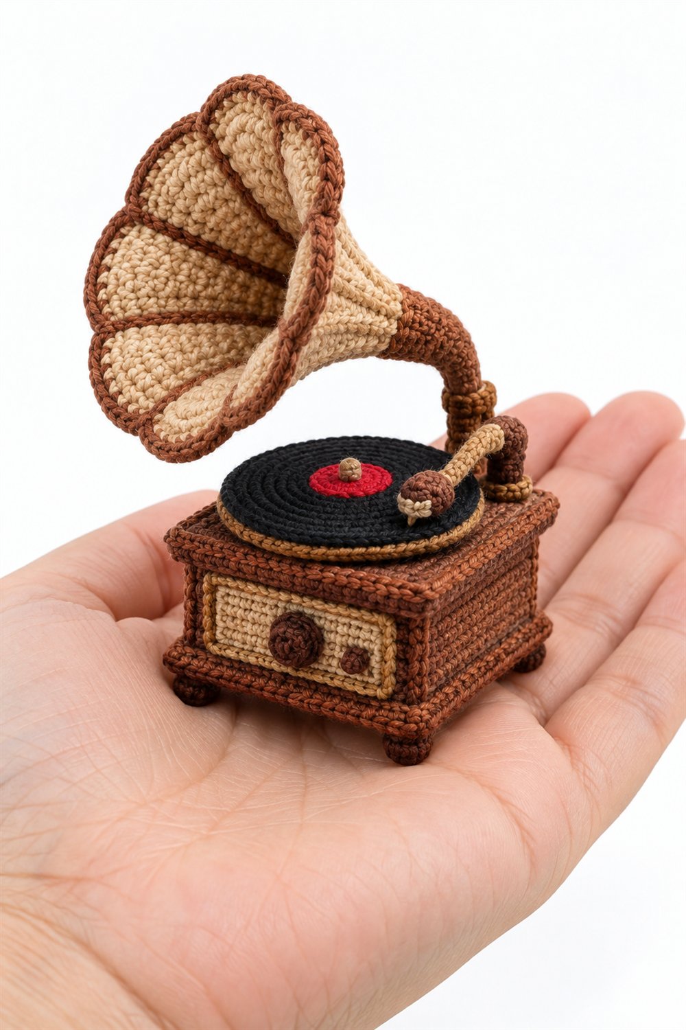 Record Player With Black Vinyl - PDF Pattern
