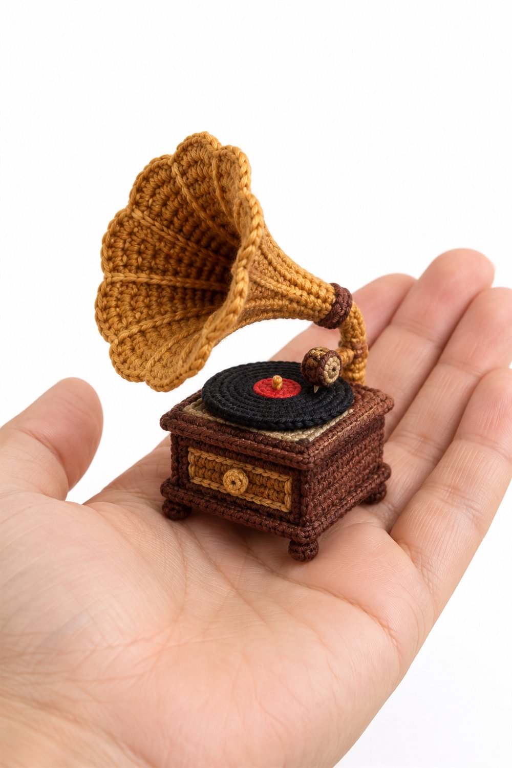 Record Player With Vinyl - Crochet Pattern