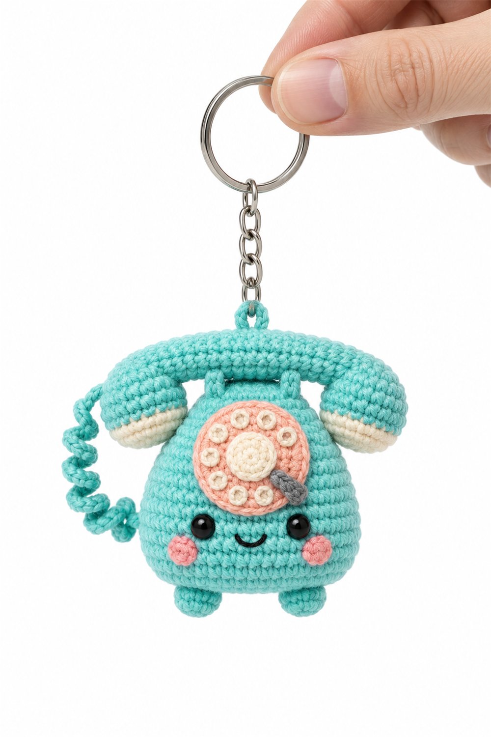 DIY Retro Phone Keychain - Crochet Tutorial