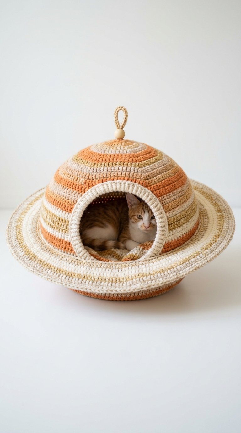 Saturn Crochet Cat House Crochet Guide