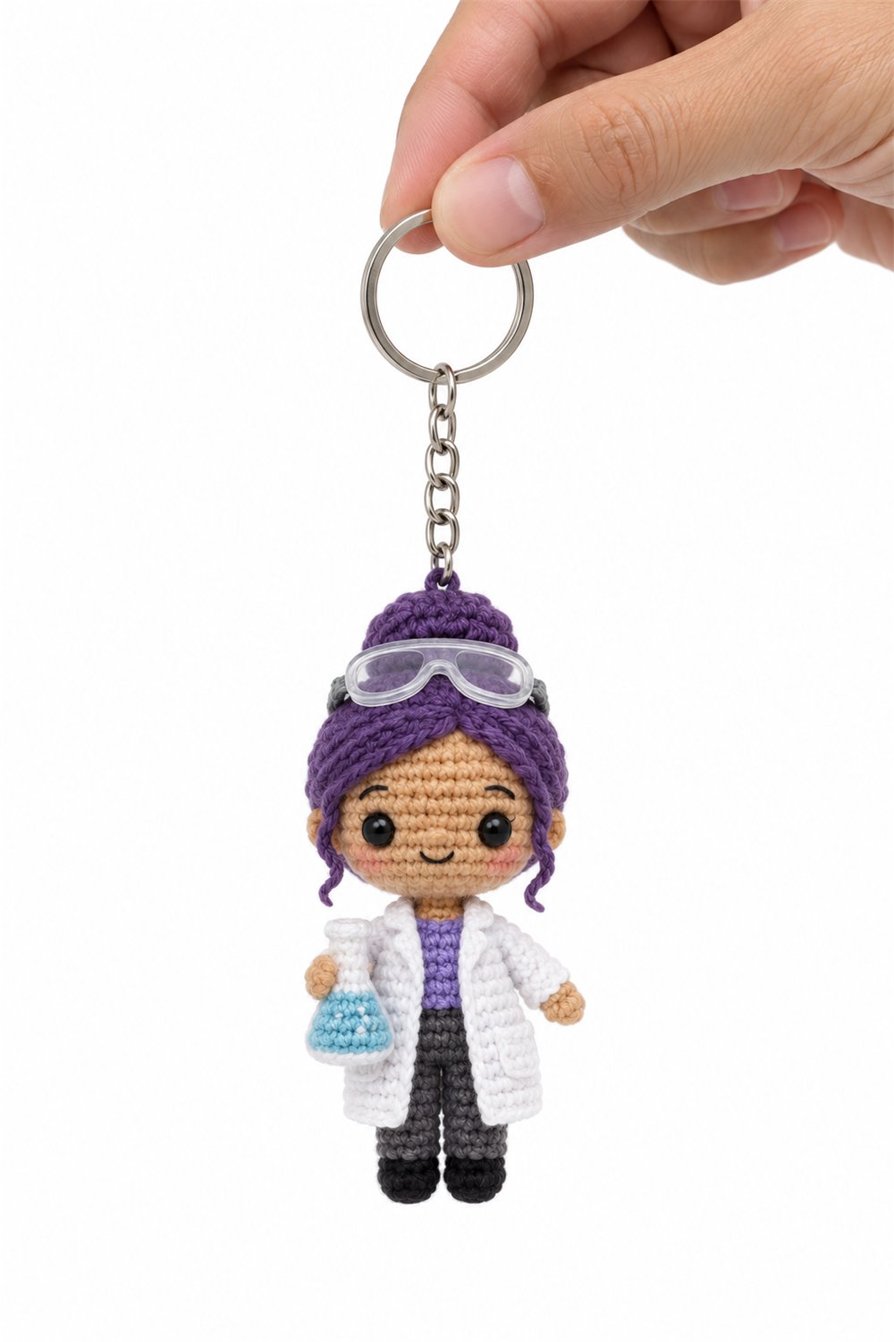 Scientist Keychain - Handmade Pattern