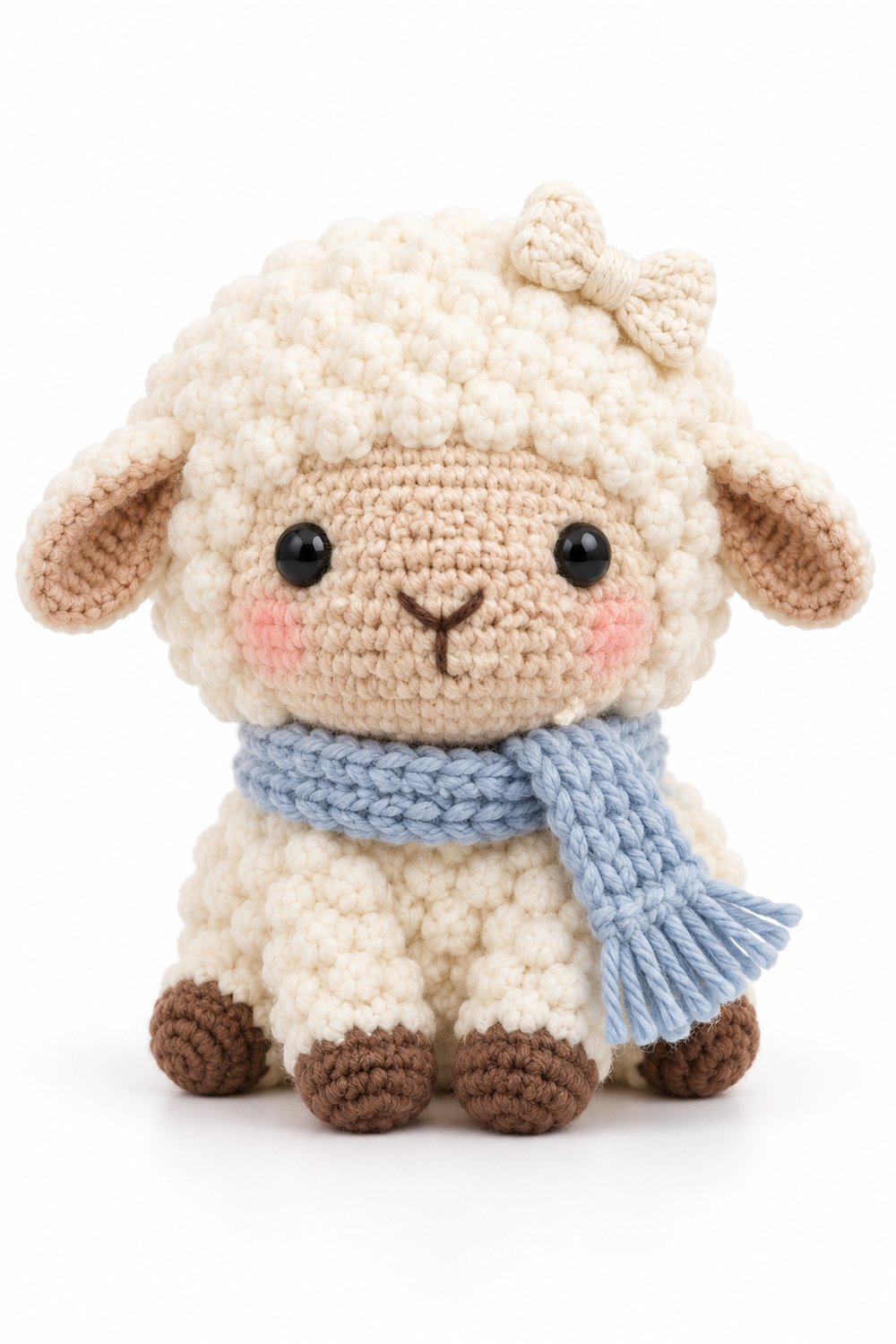 Sheep With Blue Scarf - Easy Crochet