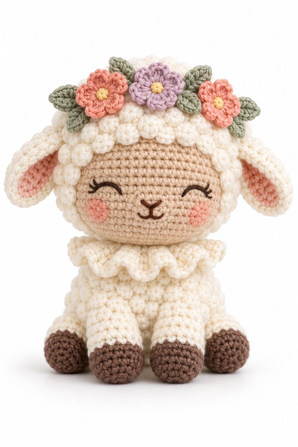 Sheep With Flower Crown - Handmade Pattern
