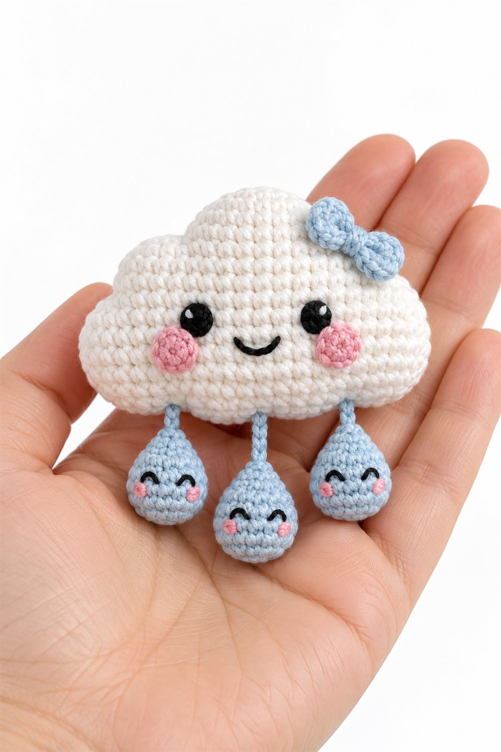 Smiling Rain Cloud - Amigurumi Pattern