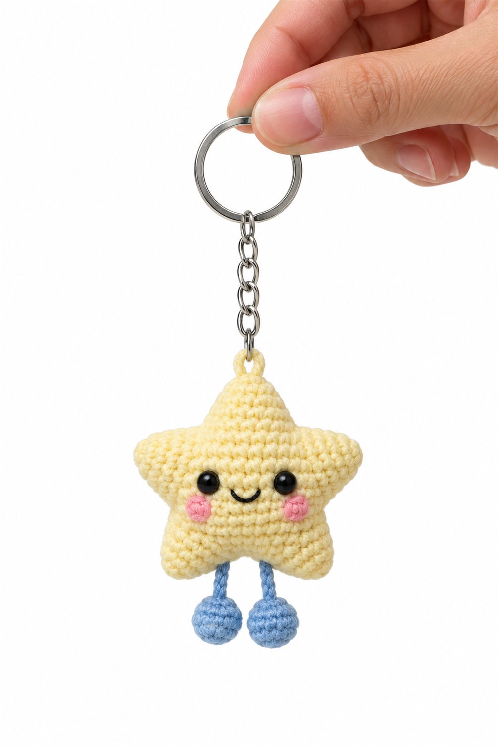 Smiling Star Keychain - Amigurumi Pattern