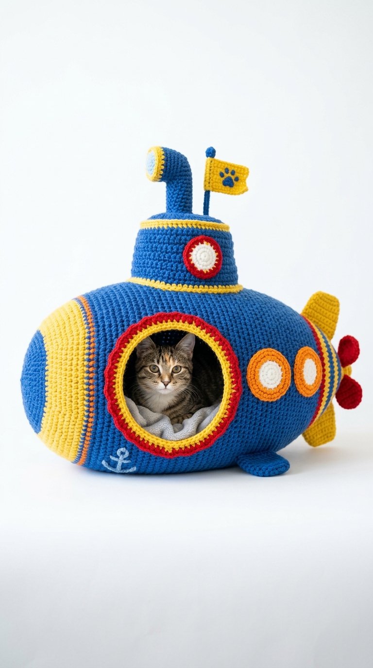 How to Crochet Submarine Crochet Cat House