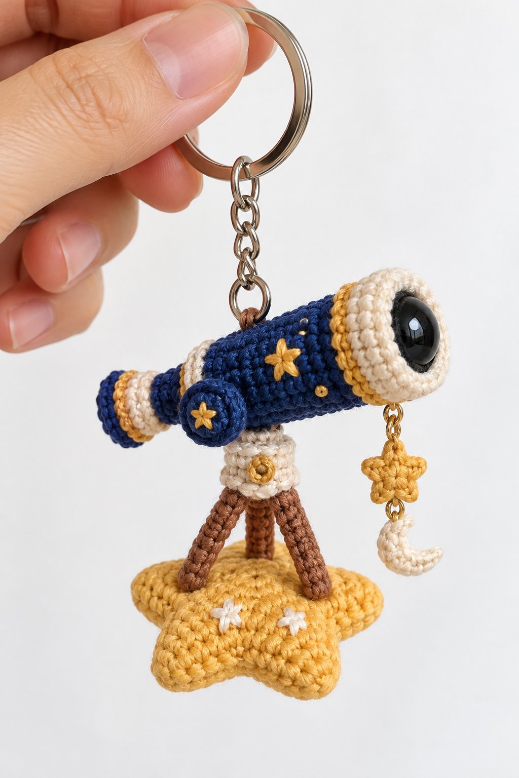 Telescope Keychain Stars - Easy Crochet