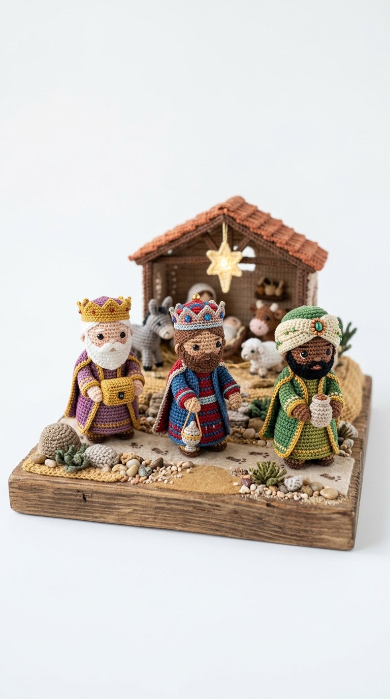Three Wise Men Crochet Diorama Crochet Guide