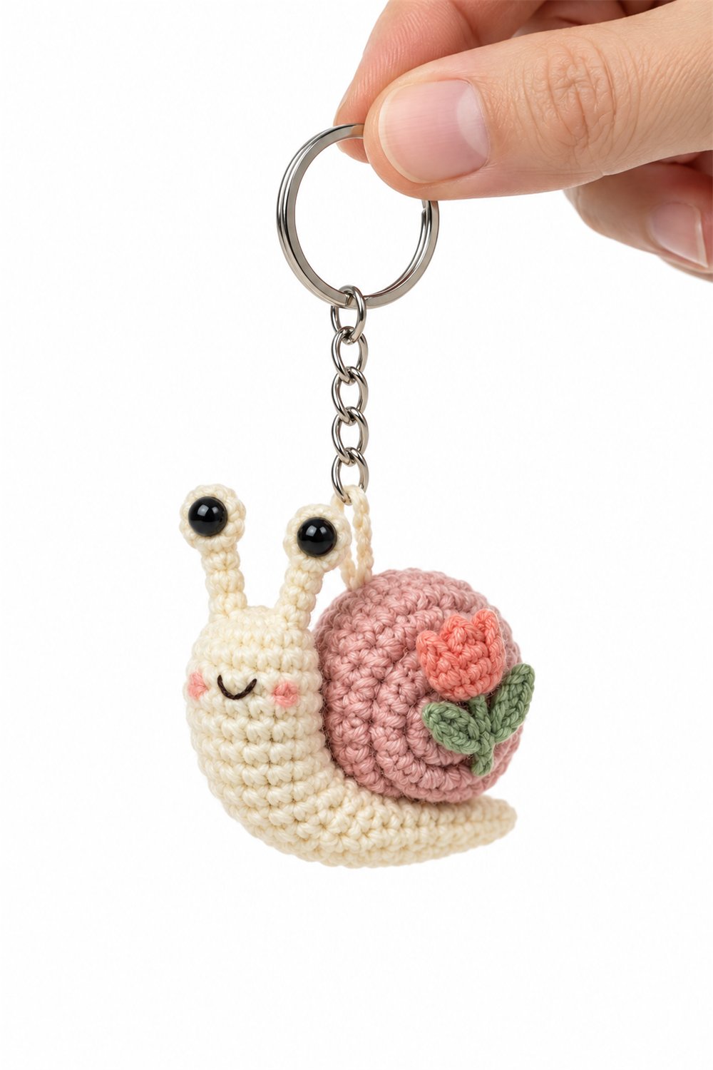 Tulip Snail Keychain - Handmade Pattern