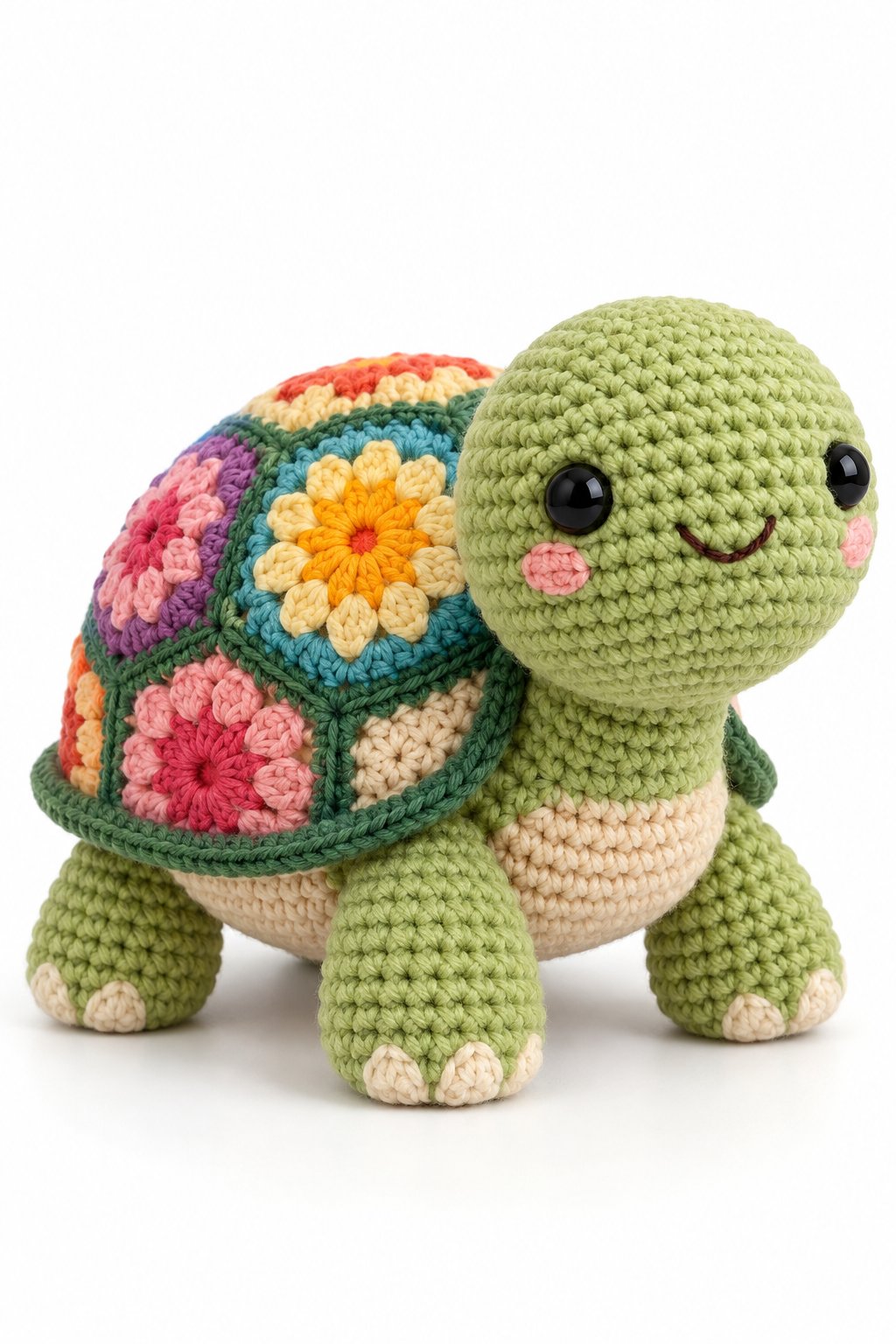 Turtle With Flower Shell Crochet Guide