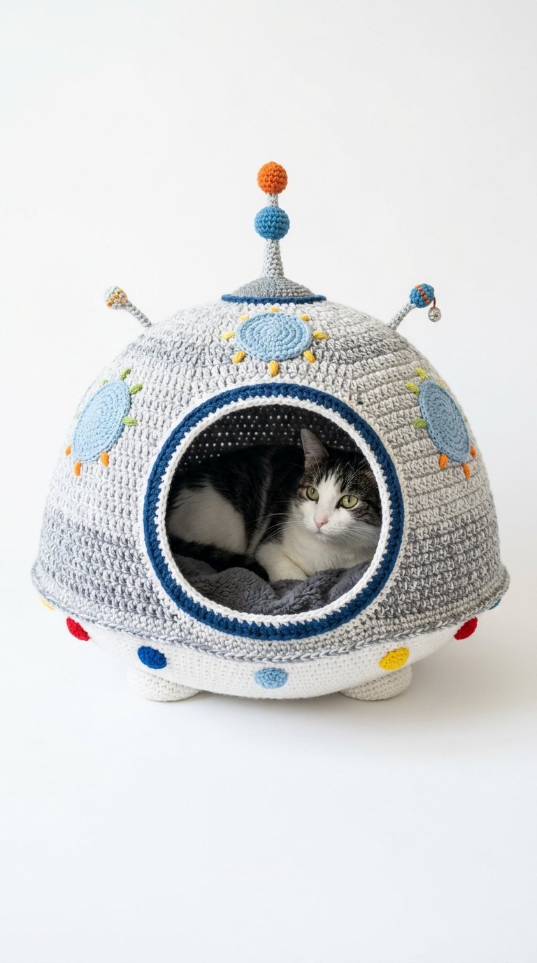 Crochet Ufo Crochet Cat House - Pattern