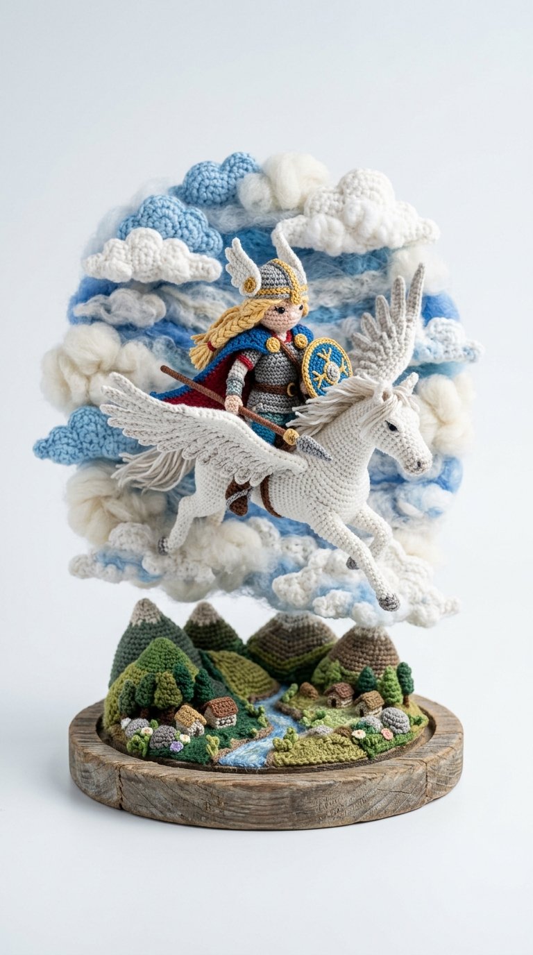 Valkyrie Riding Through The Sky - Crochet Pattern
