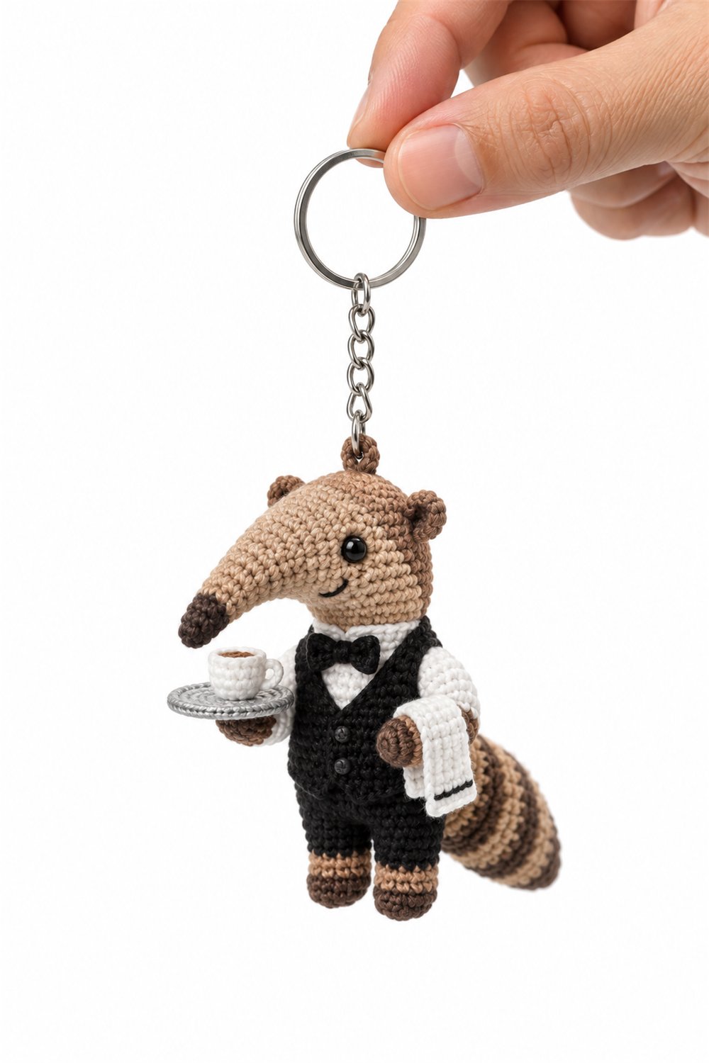 Waiter Anteater Keychain - Crochet Pattern