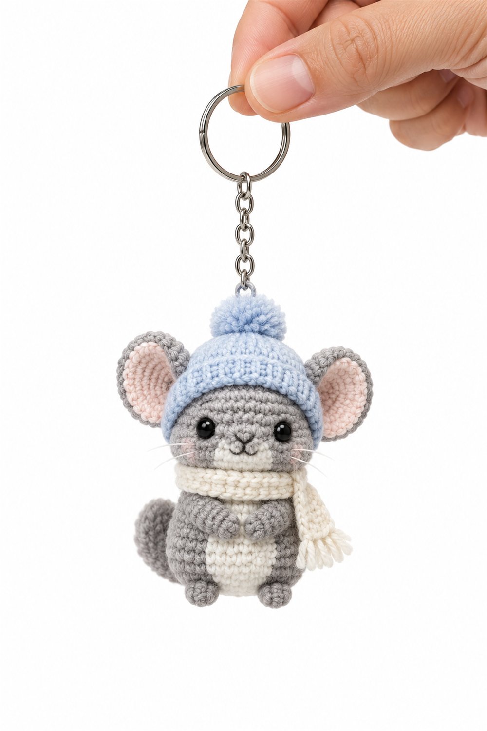 Winter Chinchilla Keychain - Amigurumi Pattern