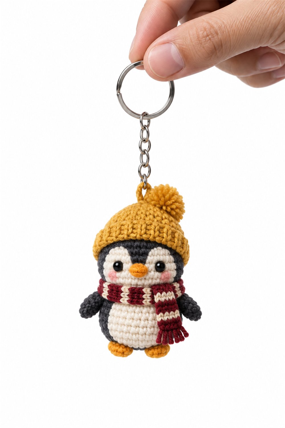 How to Crochet Winter Penguin Keychain